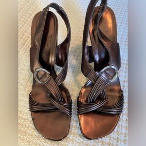 Calvin Klein Bronze Metallic Platform Heels
